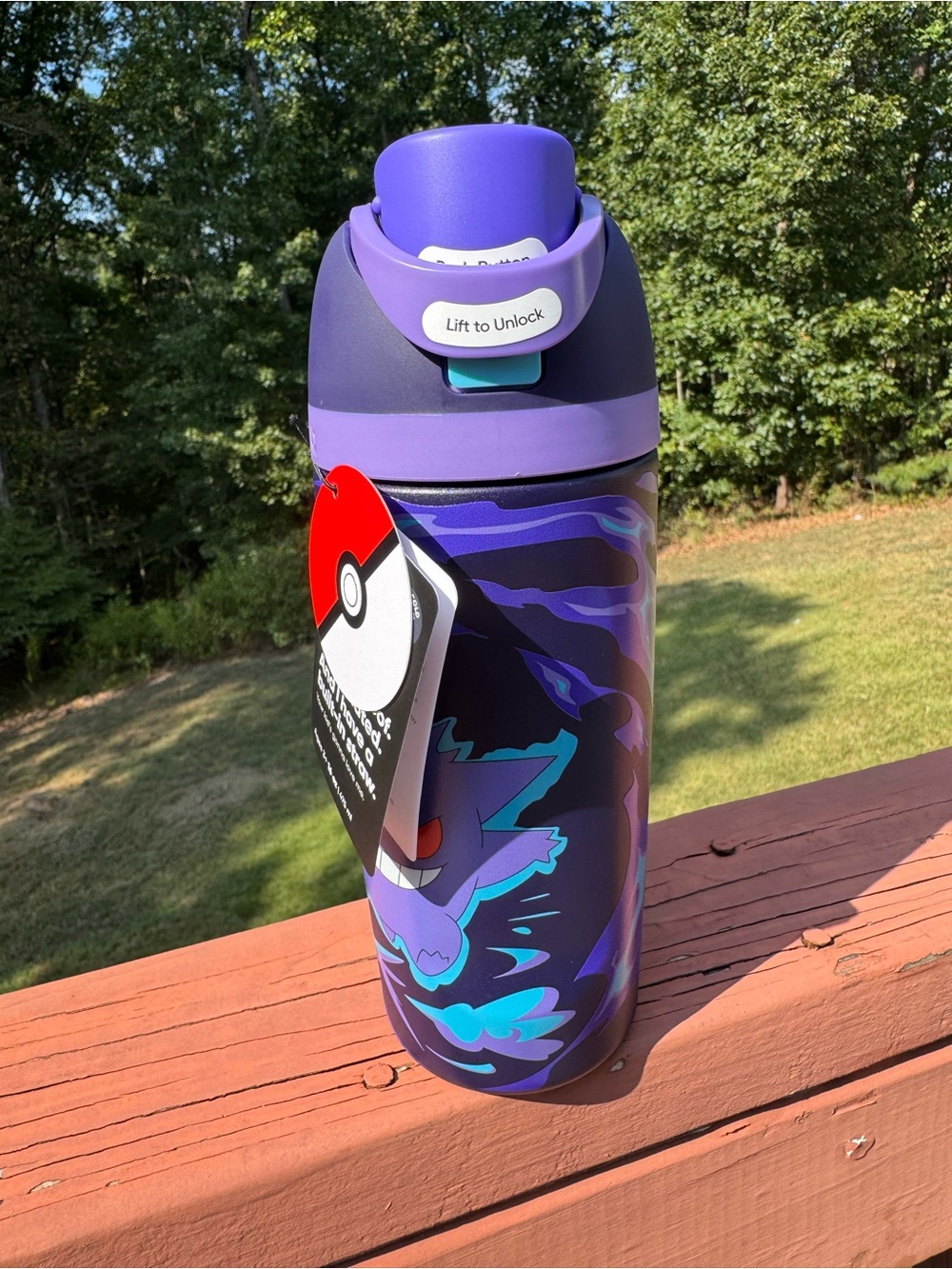 Gengar Owala x Pokémon-Themed 16oz FreeSip Water Bottle with Flip-Top Lid